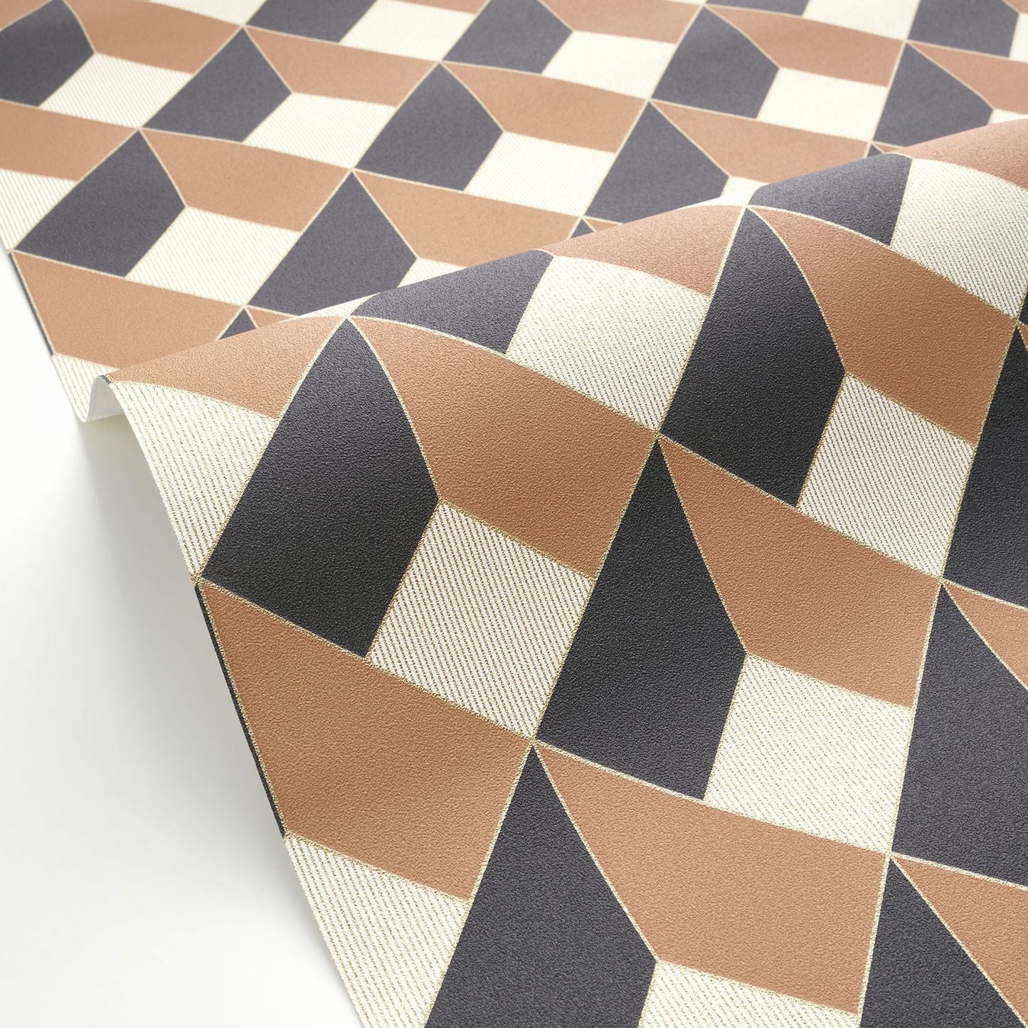 Square Wallpaper - Noir Camel - Caselio - 105092953 - Premier Wallcovering