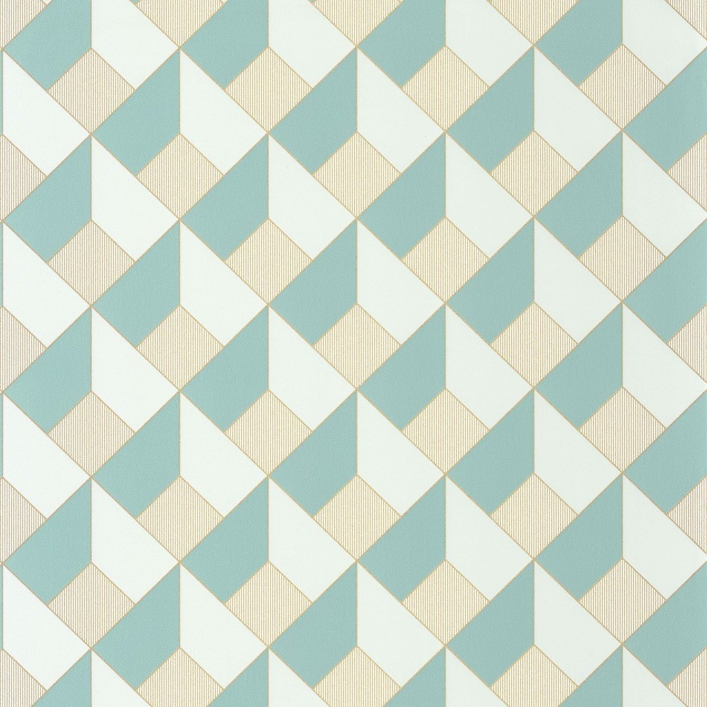 Square Wallpaper - Bleu Petrole - Caselio - 105096661 - Premier Wallcovering