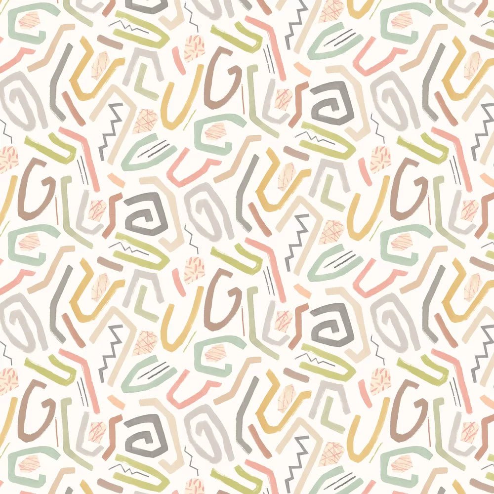 Squiggle Wallpaper - Laurel & Sand - Ohpopsi - ABS50124W - Premier Wallcovering