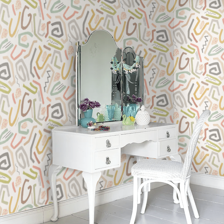 Squiggle Wallpaper - Laurel & Sand - Ohpopsi - ABS50124W - Premier Wallcovering