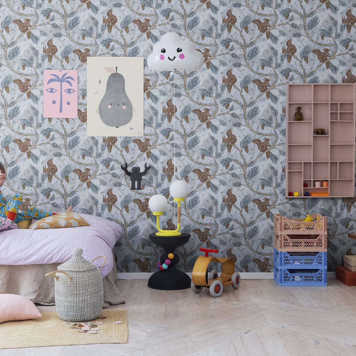 Squirrel Mountain Wallpaper - Sky - Rebel Walls - R17982 - Premier Wallcovering