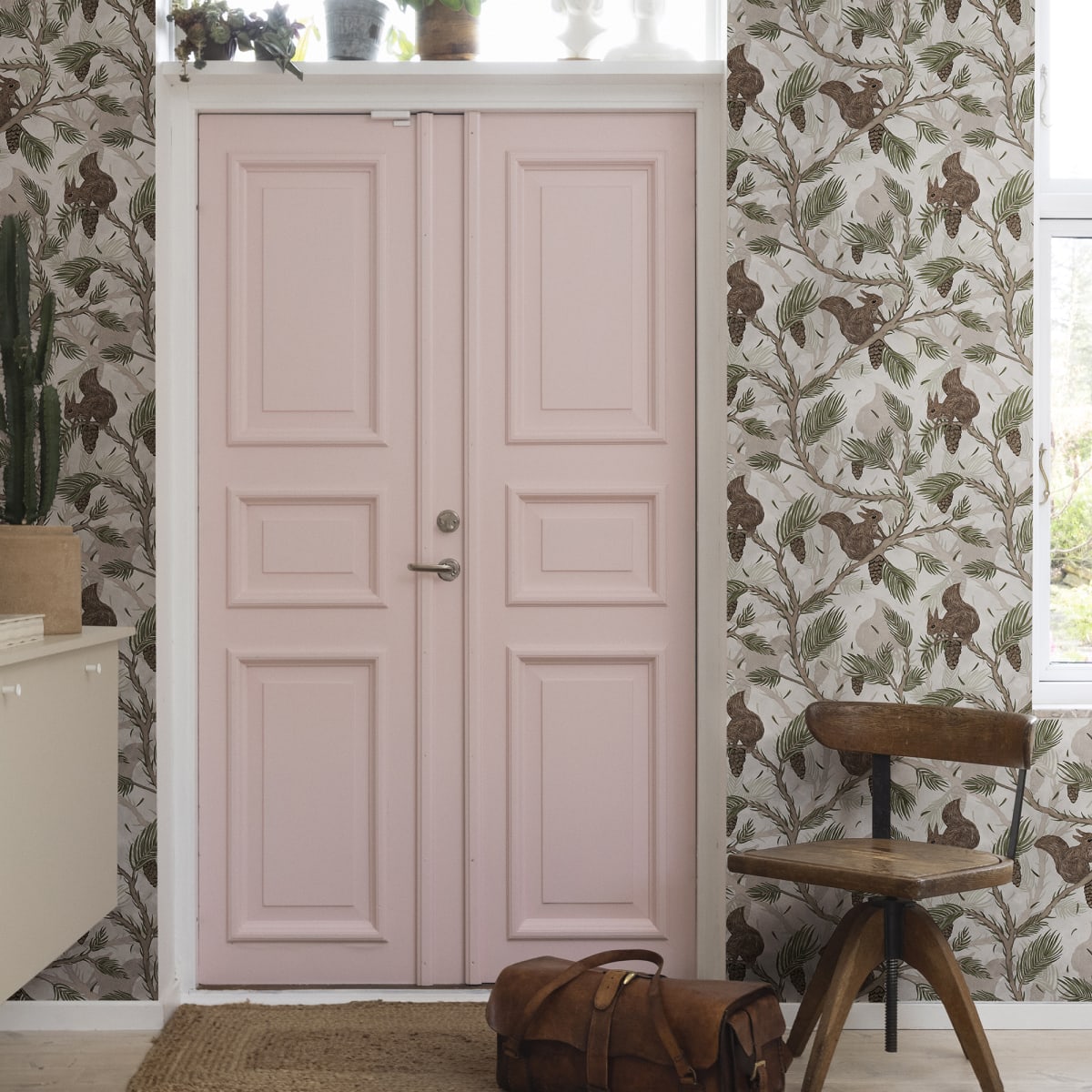 Squirrel Mountain Wallpaper - Sand - Rebel Walls - R17983 - Premier Wallcovering