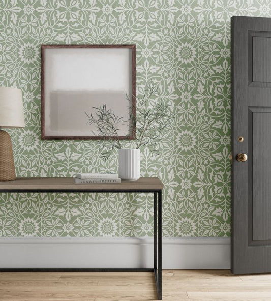 St James Ceiling Wallpaper - Willow - 217077 - Morris & Co - Premier Wallcovering
