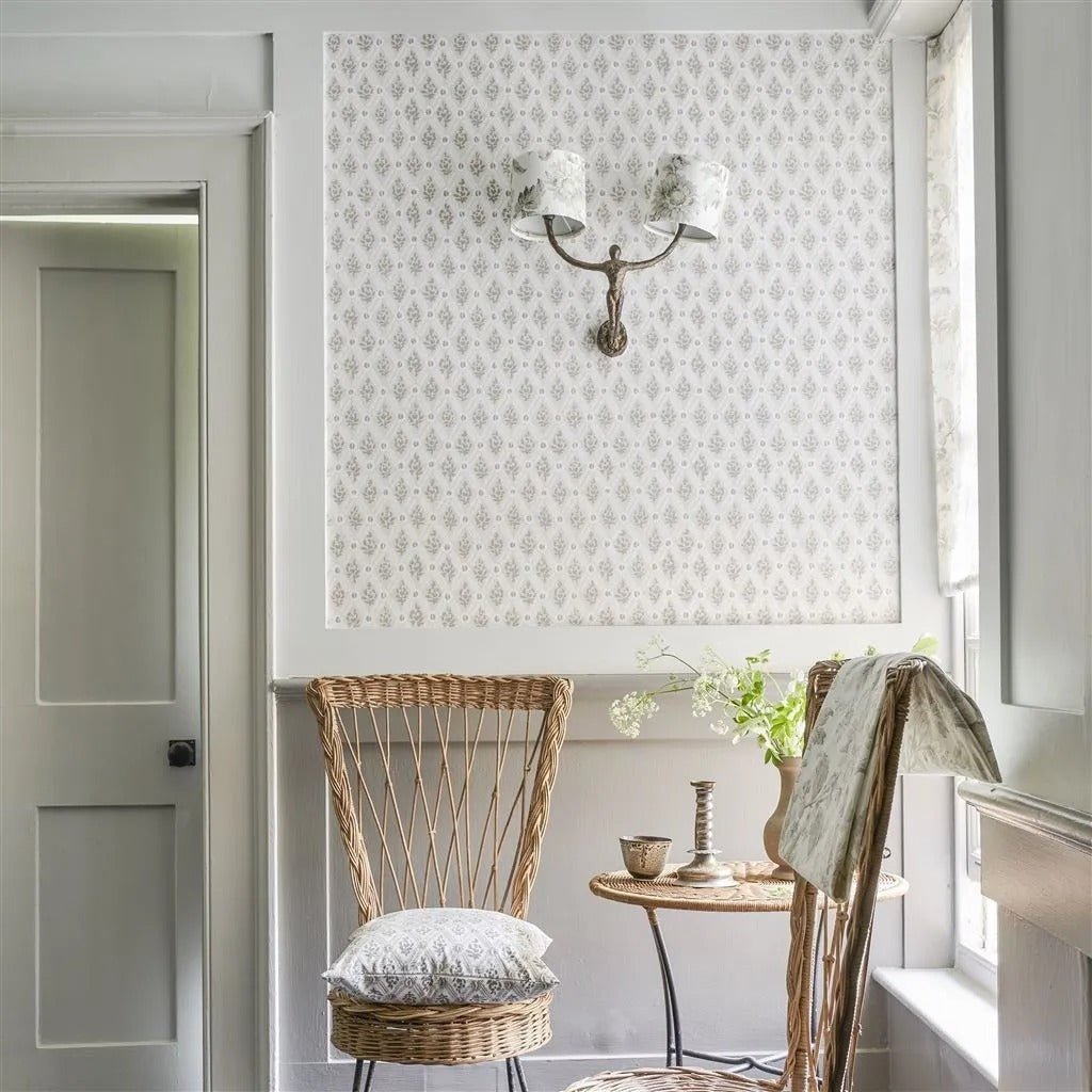 St John Street Trellis Wallpaper - Limestone - English Heritage - PEH0003/01 - Premier Wallcovering