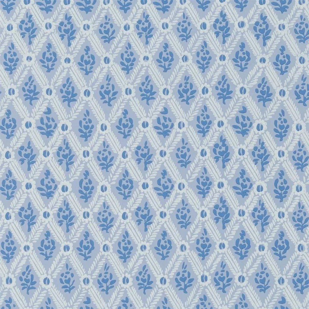 St John Street Trellis Wallpaper - Delft - English Heritage - PEH0003/05 - Premier Wallcovering