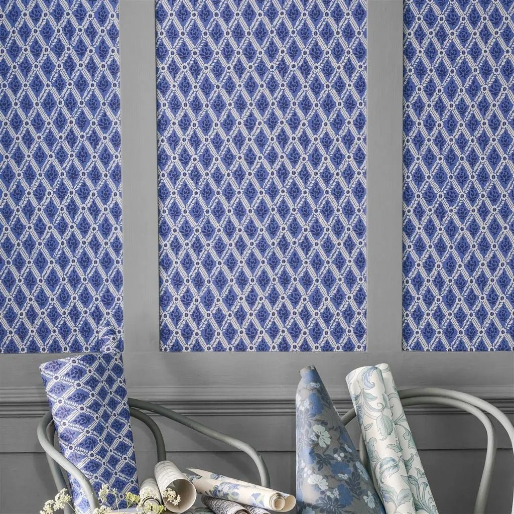 St John Street Trellis Wallpaper - Ink - English Heritage - PEH0003/07 - Premier Wallcovering