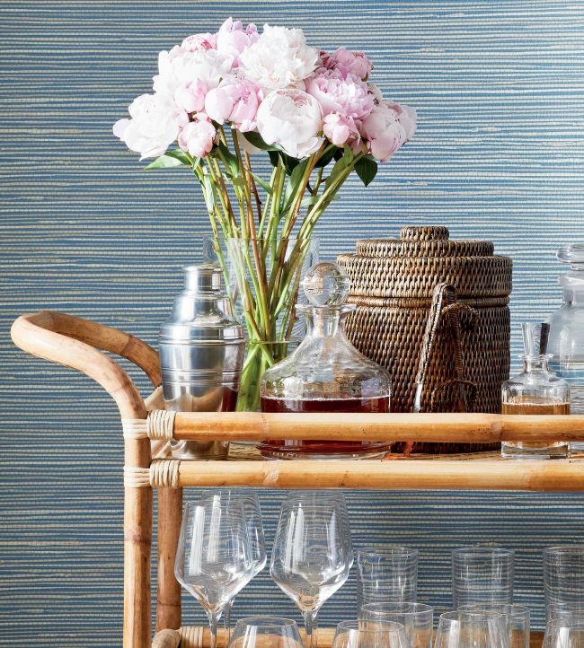 St Thomas Wallpaper - Navy - Thibaut - T13342 - Premier Wallcovering
