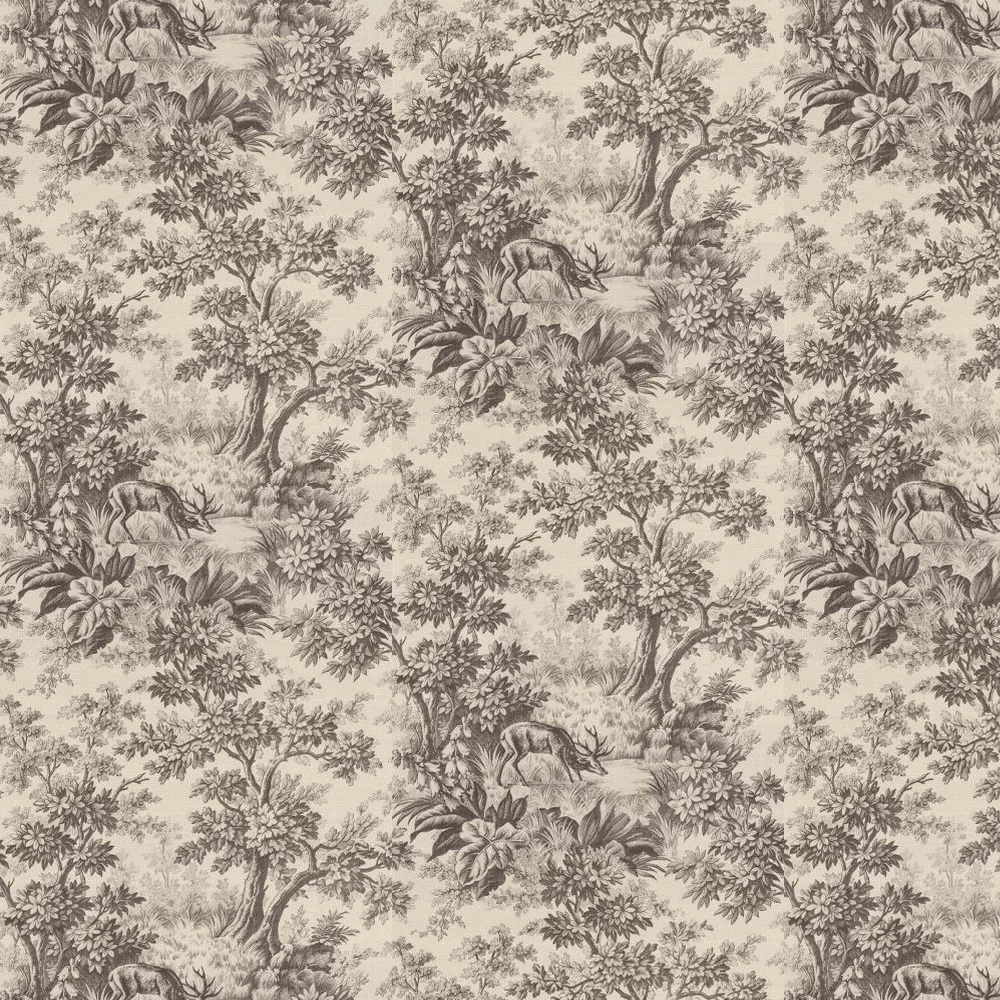 Stag Toile Wallpaper - Chocolat - Little Greene - 0284SGCHOCO - Premier Wallcovering