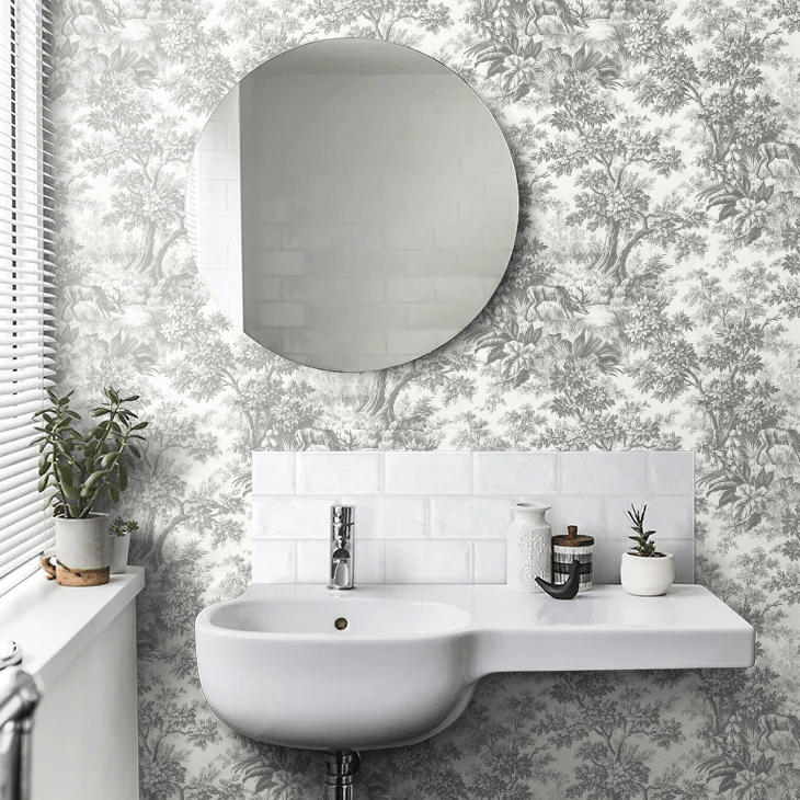 Stag Toile Wallpaper - Moss - Little Greene - 0284SGMOSSZ - Premier Wallcovering