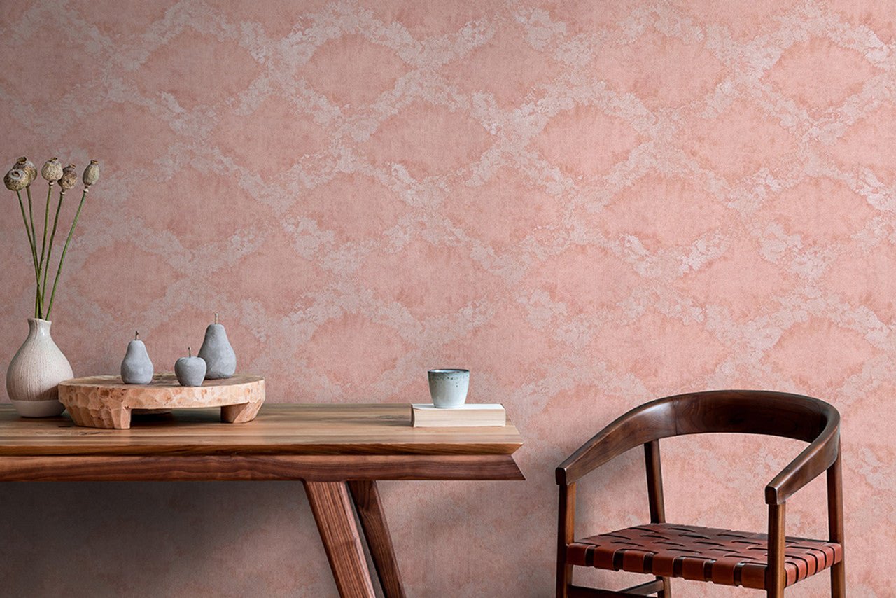 Stamped Crafted Wallpaper - Brick Red - Hohenberger - 64987 - Premier Wallcovering