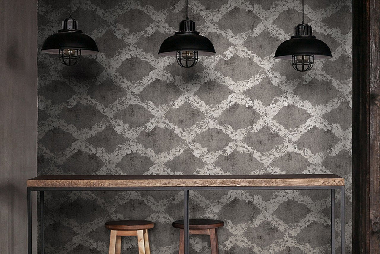 Stamped Crafted Wallpaper - Burnt Umber - Hohenberger - 64985 - Premier Wallcovering