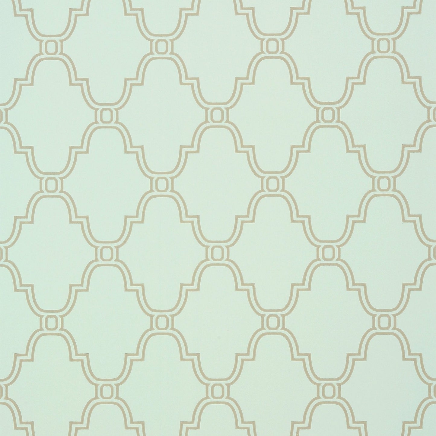 Stanbury Trellis Wallpaper - Linen on Aqua - Thibaut - T35120 - Premier Wallcovering