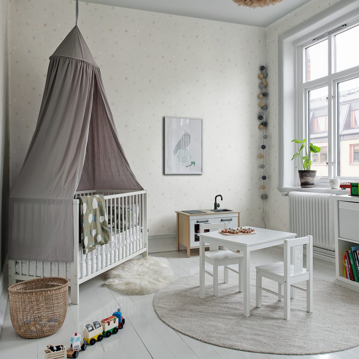 Stardust Wallpaper - Dawn - Rebel Walls - R18547 - Premier Wallcovering