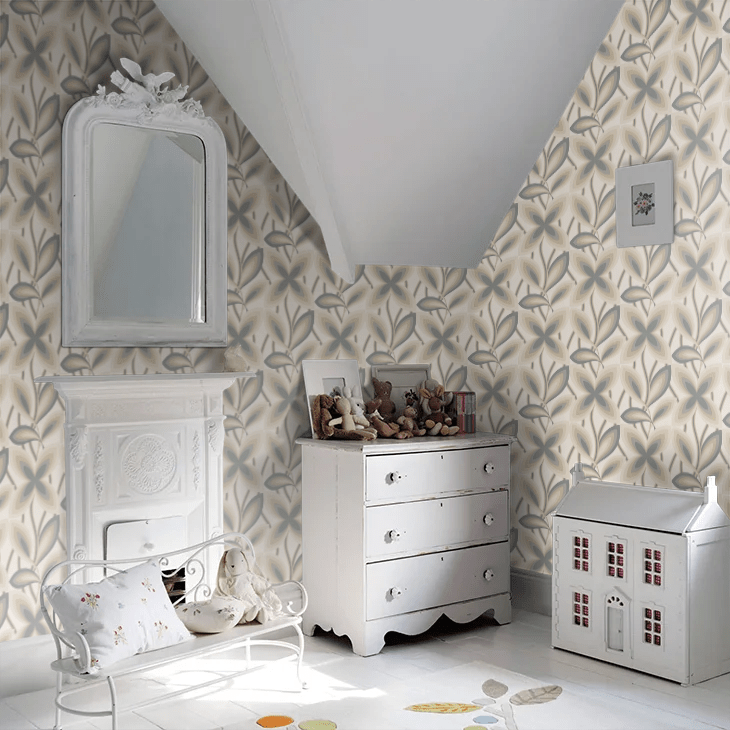 Starflower Wallpaper - Platinum - Little Greene - 0280STPLATI - Premier Wallcovering