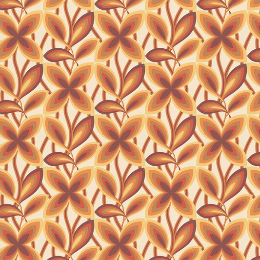 Starflower Wallpaper - Orange - Little Greene - 0280STMARIG - Premier Wallcovering