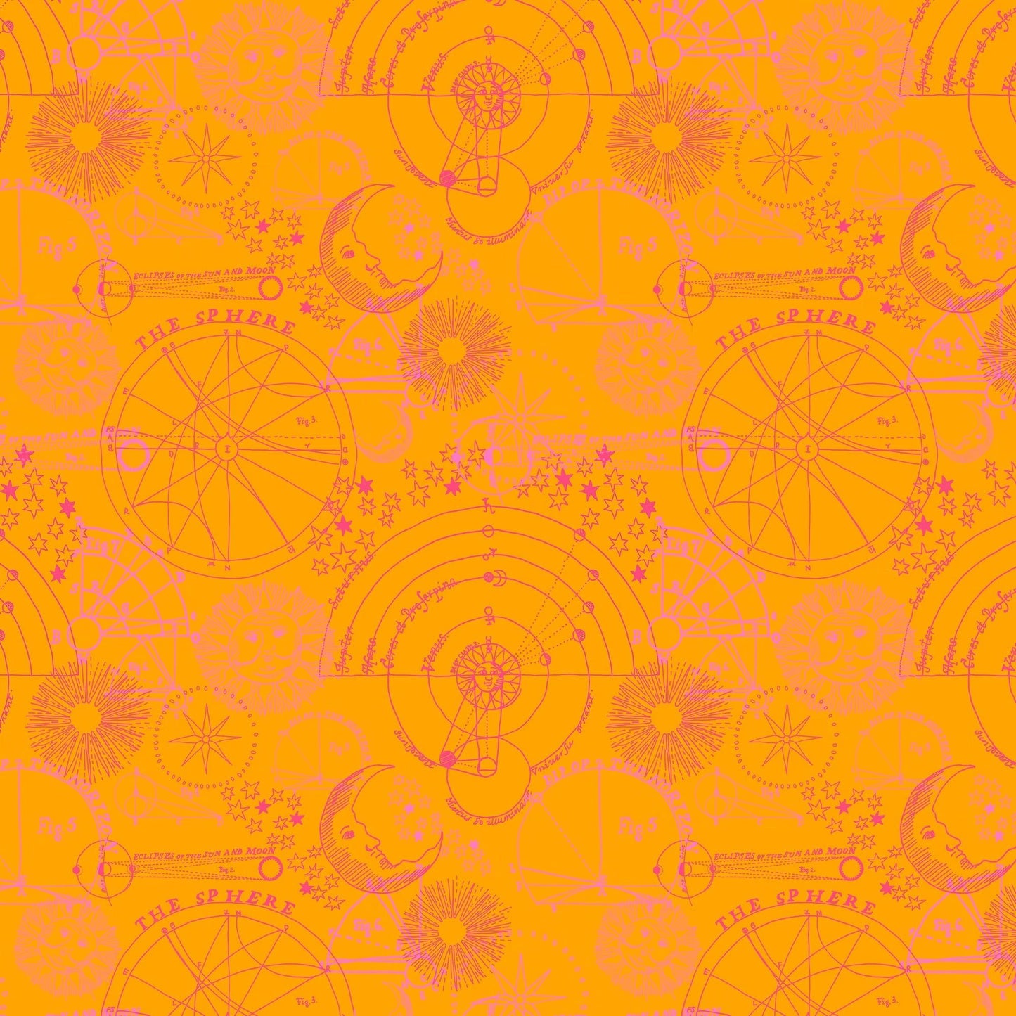 Stargazer Wallpaper - Orange - Fraiche - WP11001 - Premier Wallcovering