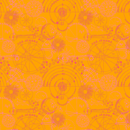 Stargazer Wallpaper - Orange - Fraiche - WP11001 - Premier Wallcovering