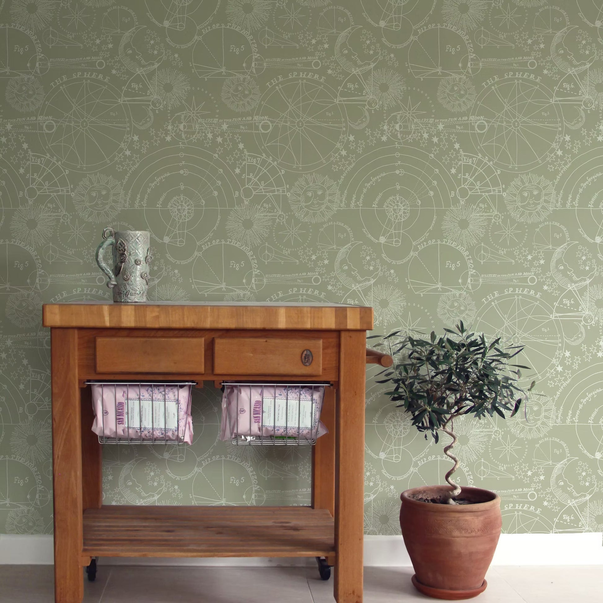Stargazer Wallpaper - Sage - Fraiche - WP11002 - Premier Wallcovering
