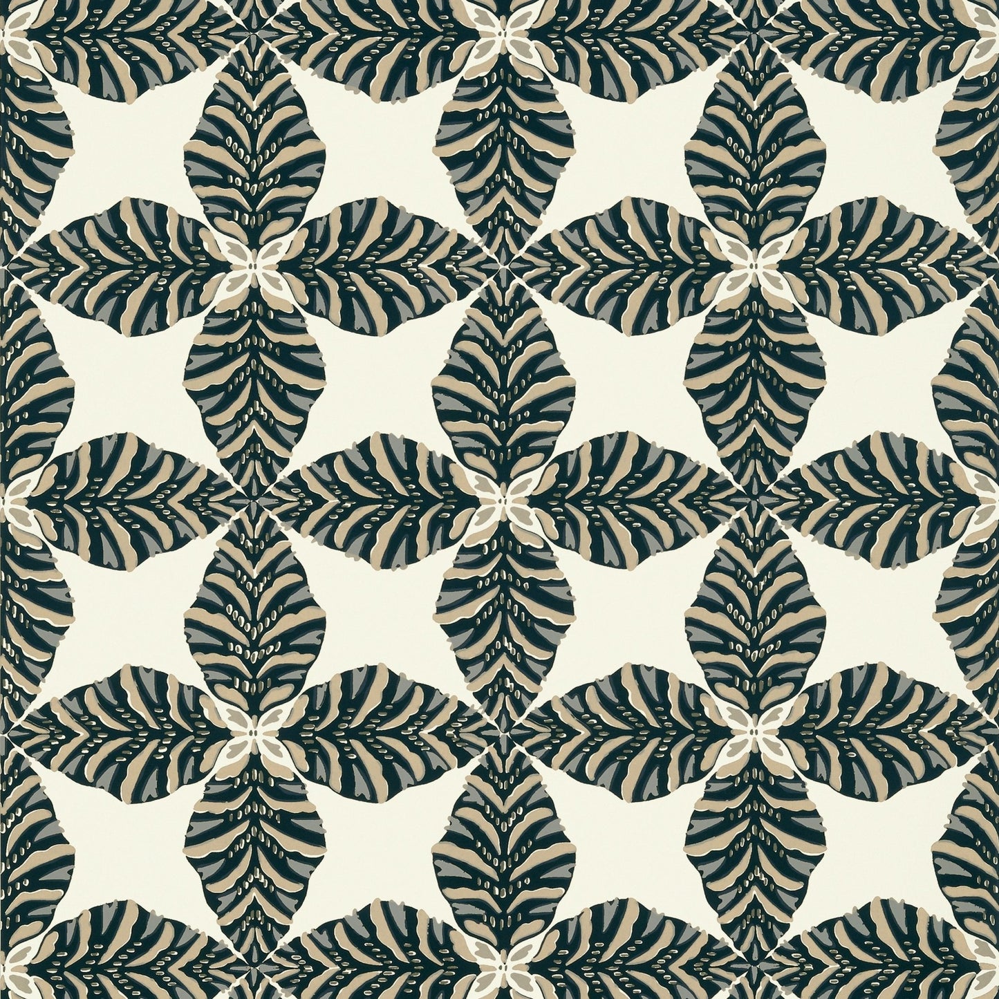Starleaf Wallpaper - Black - Thibaut - T2971 - Premier Wallcovering