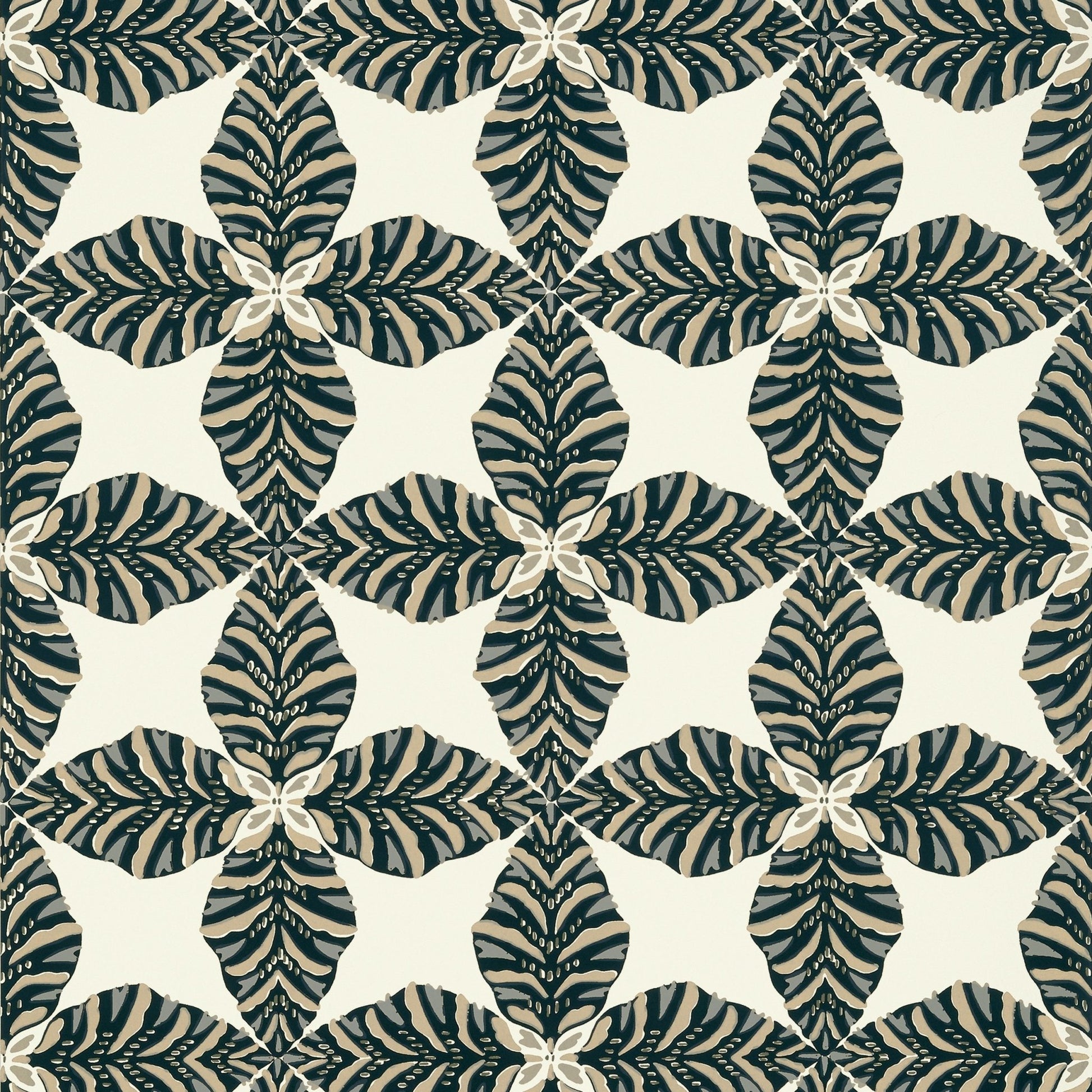 Starleaf Wallpaper - Black - Thibaut - T2971 - Premier Wallcovering