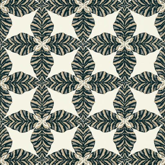 Starleaf Wallpaper - Black - Thibaut - T2971 - Premier Wallcovering