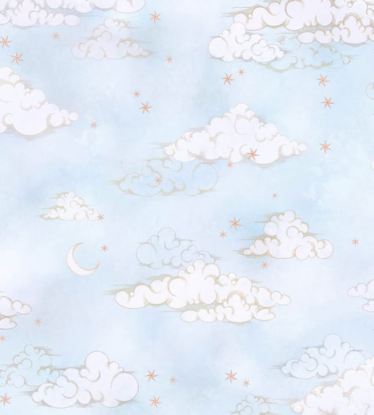 Starry Clouds Wallpaper - Blue Sky - Brand McKenzie - BMCF003/10A - Premier Wallcovering