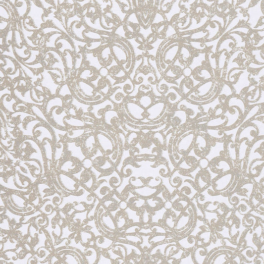 Stature Damask Wallpaper - Silver - Eijffinger - 382500 - Premier Wallcovering