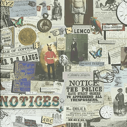 Steampunk Wallpaper - Multi - coloured - The Graduate Collection - CC1STEWAL - Premier Wallcovering