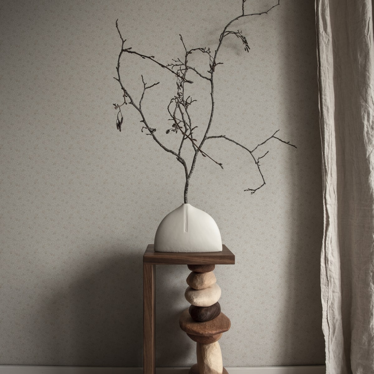 Stella Wallpaper - Sage Green - Sandberg - S10122 - Premier Wallcovering