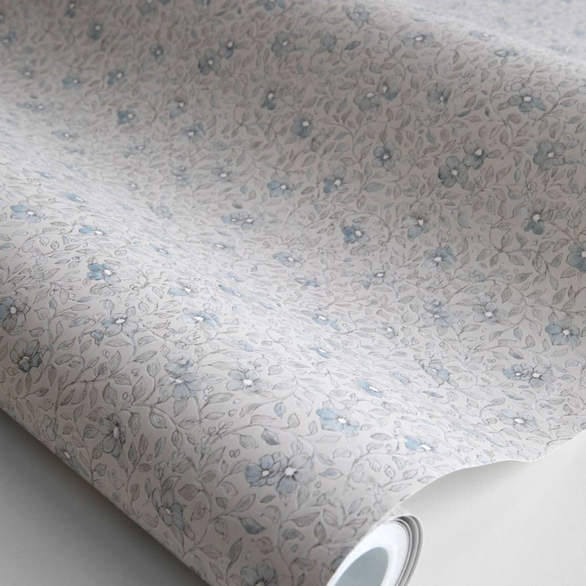 Stella Wallpaper - Misty Blue - Sandberg - S10120 - Premier Wallcovering