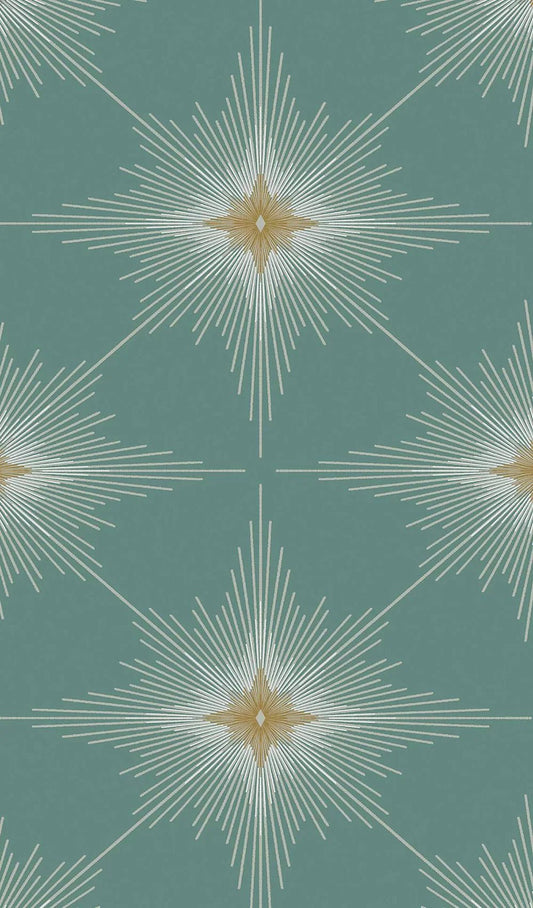 Stellar Geo Wallpaper - Seabreeze - NextWall - NW53004 - Premier Wallcovering