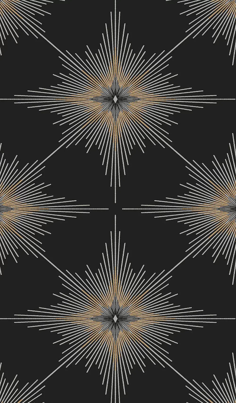 Stellar Geo Wallpaper - Ebony - NextWall - NW53000 - Premier Wallcovering
