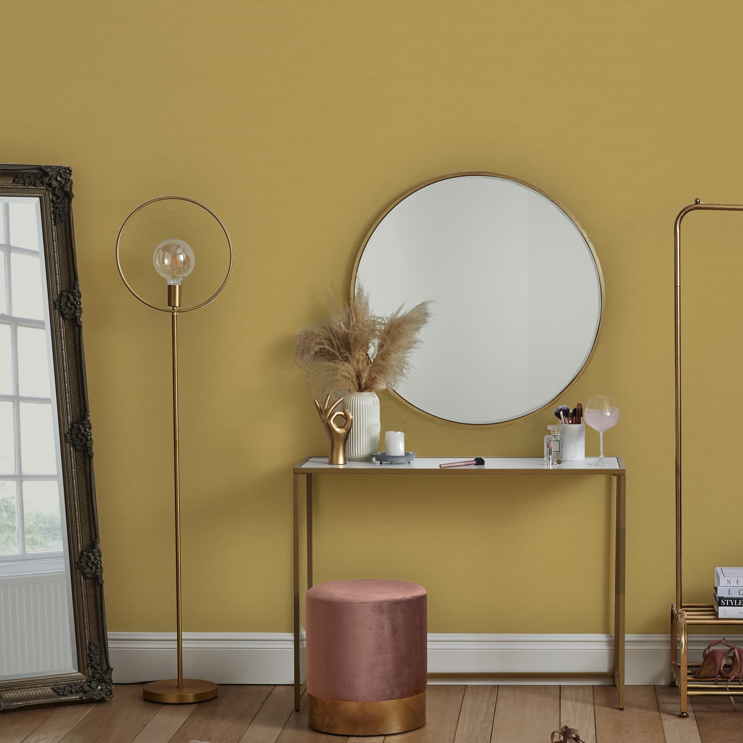 Stitch Please Wallpaper - Saffron - Envy - 120891 - Premier Wallcovering