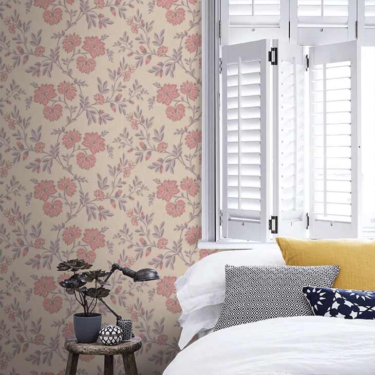 Stitch Wallpaper - Berry - Little Greene - 0247STBERRY - Premier Wallcovering