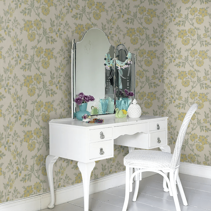 Stitch Wallpaper - Green - Little Greene - 0247STHIGHL - Premier Wallcovering