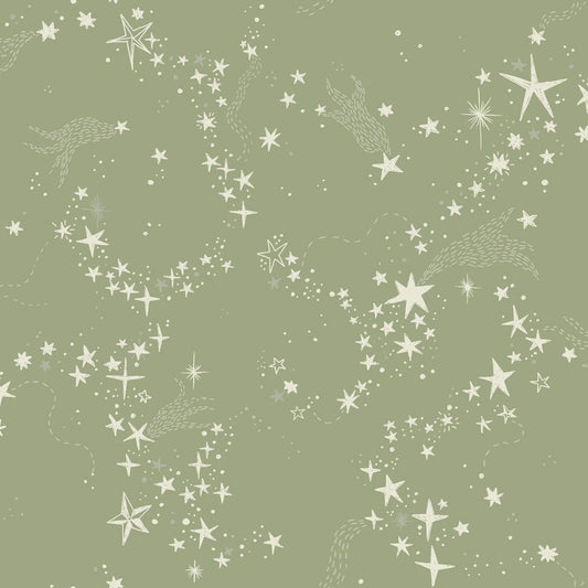 Stjärnorna Wallpaper - Green/Gray - Midbec - 29022 - Premier Wallcovering