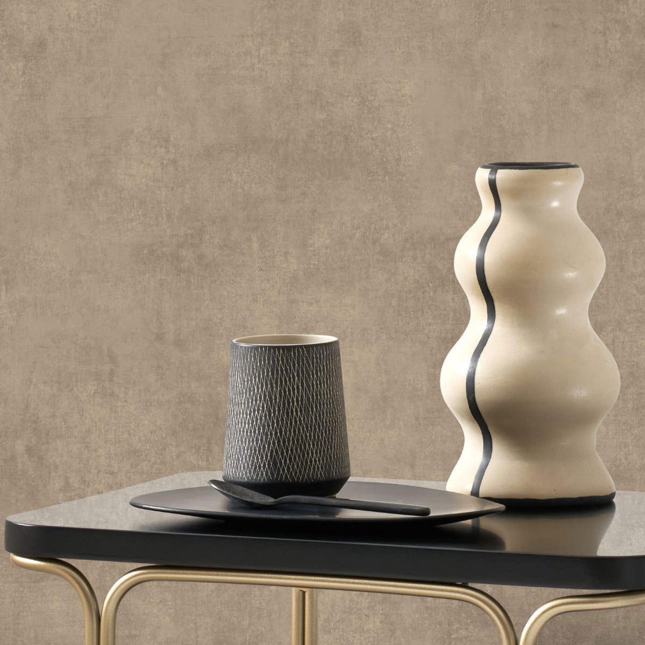 Stone Wallpaper - Marron Glace - Casadeco - 80832772 - Premier Wallcovering