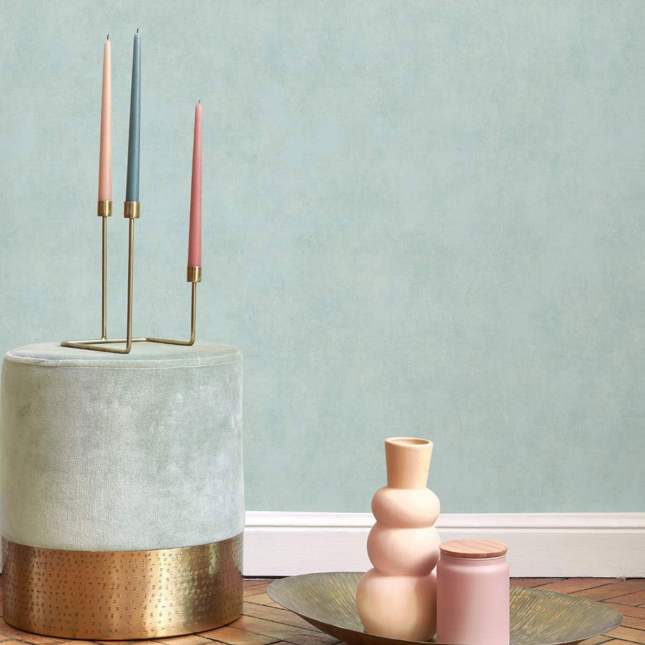 Stone Wallpaper - Bleu Ciel - Casadeco - 80836202 - Premier Wallcovering