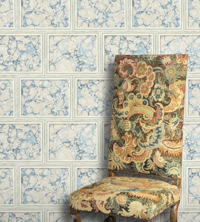 Stones of Venice Wallpaper - Blue - Madeaux - W2600 - 05 - Premier Wallcovering