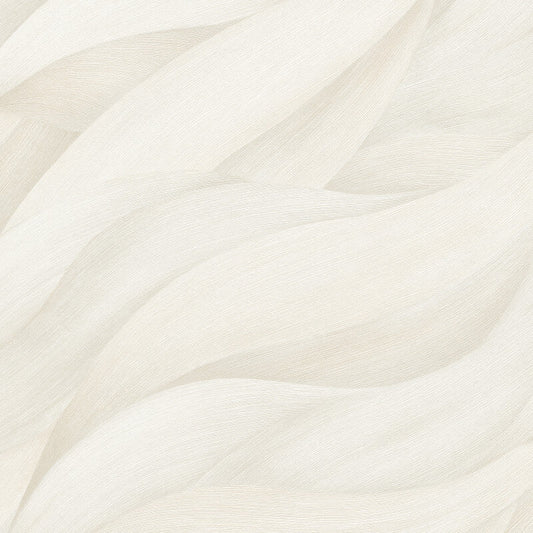 Stormy Lush Leaves Metallic Wallpaper - Cream - Erismann - 10257 - 01 - Premier Wallcovering