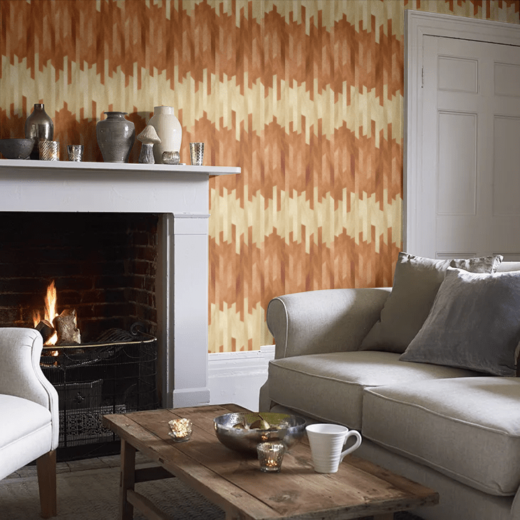Strata Wallpaper - Hot Ginger - Ohpopsi - GRA50115W - Premier Wallcovering