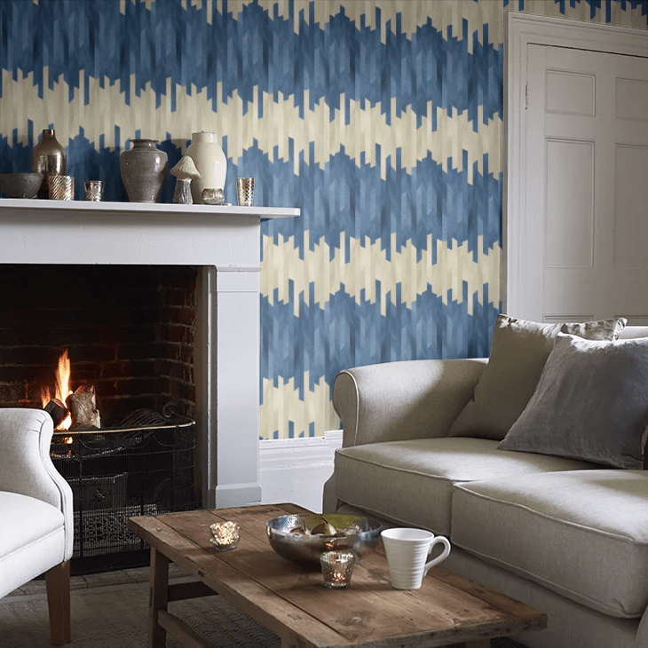 Strata Wallpaper - Indigo - Ohpopsi - GRA50116W - Premier Wallcovering