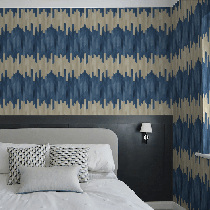 Strata Wallpaper - Indigo - Ohpopsi - GRA50116W - Premier Wallcovering