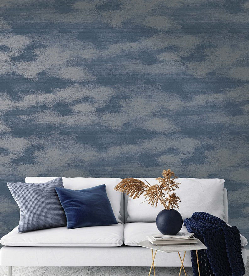 Stratus Wallpaper - Navy - Holden Décor - 65861 - Premier Wallcovering