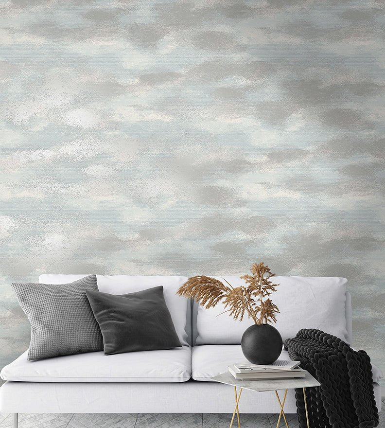 Stratus Wallpaper - Blue - Holden Décor - 65860 - Premier Wallcovering