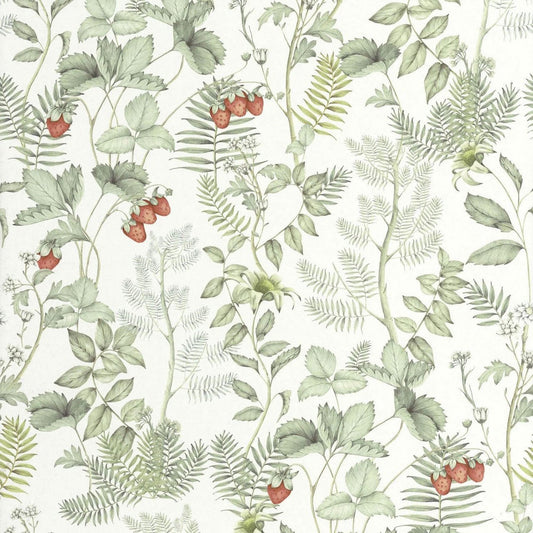 Strawberry Field Heritage Wallpaper - Vert D'eau - Casadeco - 201217155 - Premier Wallcovering