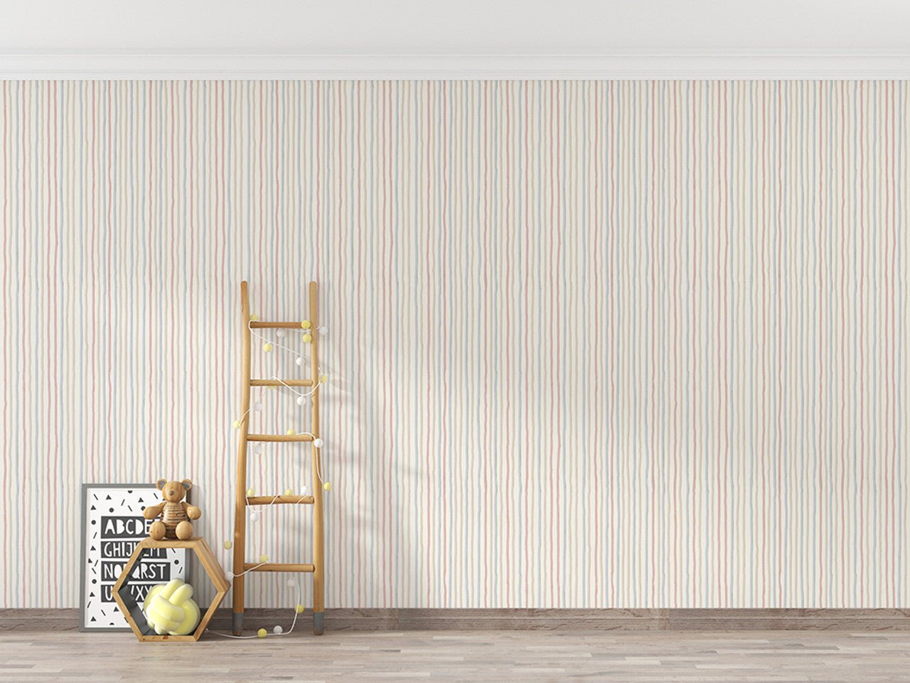 Stripes Great Kids Wallpaper - Pearl - Hohenberger - 26843 - Premier Wallcovering