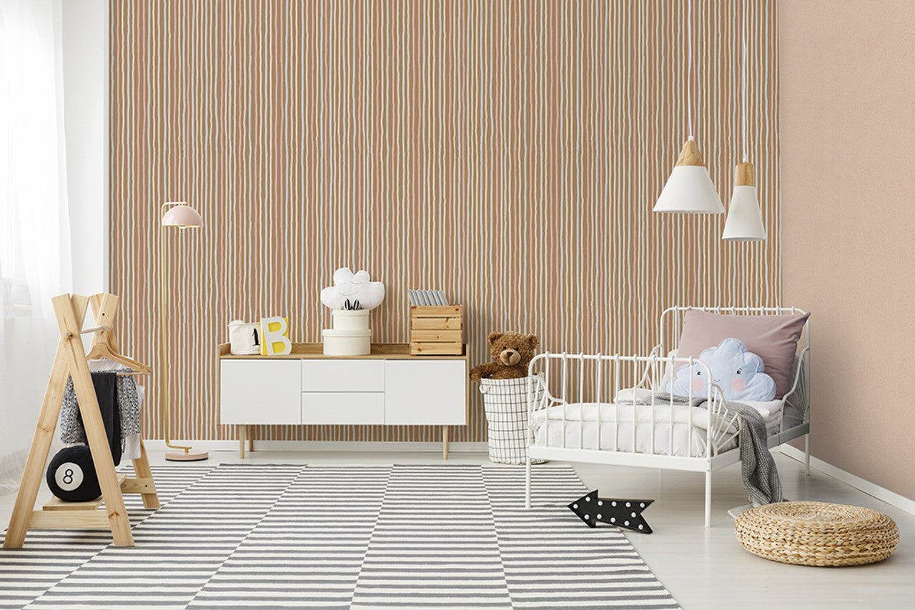 Stripes Great Kids Wallpaper - Bronze - Hohenberger - 26850 - Premier Wallcovering