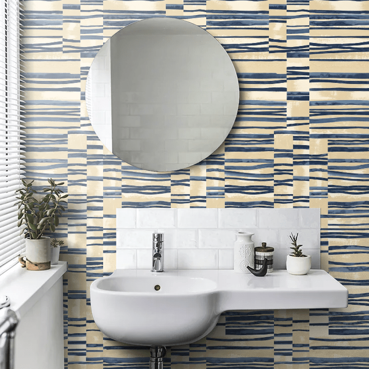 Structures Wallpaper - Ink - Ohpopsi - FRA50117W - Premier Wallcovering