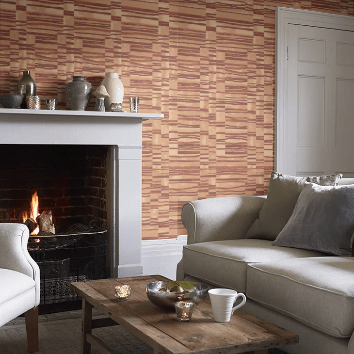 Structures Wallpaper - Burnt Umber - Ohpopsi - FRA50119W - Premier Wallcovering